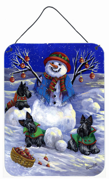 Buy this Scottie Christmas Snowman Wall or Door Hanging Prints PPP3184DS1216