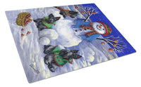 Buy this Scottie Christmas Snowman Glass Cutting Board Large PPP3184LCB