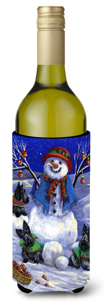 Buy this Scottie Christmas Snowman Wine Bottle Hugger PPP3184LITERK