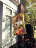 Sheltie Autumn Flag Canvas House Size PPP3185CHF