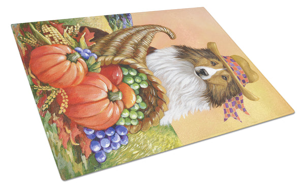 Buy this Sheltie Autumn Glass Cutting Board Large PPP3185LCB