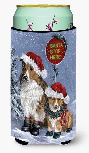 Buy this Sheltie Christmas Santa Stop Tall Boy Hugger PPP3188TBC