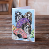 Shih Tzu Top Fans Greeting Cards and Envelopes Pack of 8