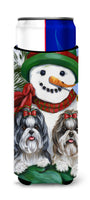 Buy this Shih Tzu Christmas Snowman Ultra Hugger for slim cans PPP3191MUK