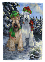 Buy this Wheaten Terrier Christmas Snowdog Flag Canvas House Size PPP3194CHF