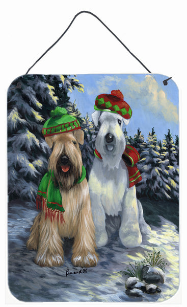 Buy this Wheaten Terrier Christmas Snowdog Wall or Door Hanging Prints PPP3194DS1216