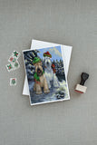 Wheaten Terrier Christmas Snowdog Greeting Cards and Envelopes Pack of 8