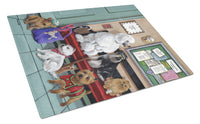 Buy this Dogs Vet Visit Glass Cutting Board Large PPP3196LCB