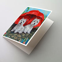 Buy this Westie April Showers Greeting Cards and Envelopes Pack of 8