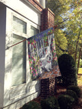 Westie At the Gate Flag Canvas House Size PPP3199CHF