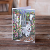 Westie At the Gate Greeting Cards and Envelopes Pack of 8
