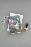Westie At the Gate Greeting Cards and Envelopes Pack of 8