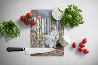 Westie At the Gate Glass Cutting Board Large PPP3199LCB
