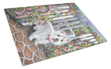 Buy this Westie At the Gate Glass Cutting Board Large PPP3199LCB