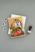 Westie Autumn Greeting Cards and Envelopes Pack of 8