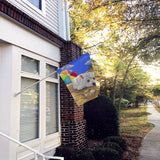 Westie Beach Baby Flag Canvas House Size PPP3202CHF