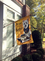 Westie Bone Appetit Flag Canvas House Size PPP3203CHF
