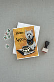 Westie Bone Appetit Greeting Cards and Envelopes Pack of 8