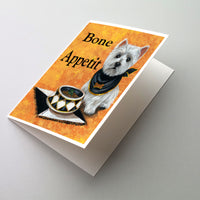 Buy this Westie Bone Appetit Greeting Cards and Envelopes Pack of 8