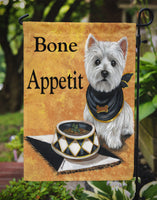 Westie Bone Appetit Flag Garden Size PPP3203GF