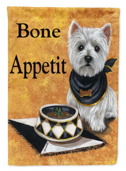 Buy this Westie Bone Appetit Flag Garden Size PPP3203GF