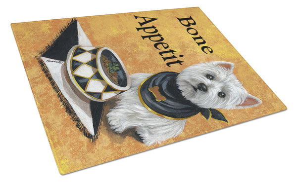 Buy this Westie Bone Appetit Glass Cutting Board Large PPP3203LCB