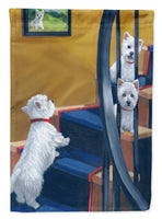 Buy this Westie Going Up Flag Canvas House Size PPP3204CHF