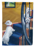 Buy this Westie Going Up Flag Canvas House Size PPP3204CHF