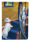 Buy this Westie Going Up Flag Canvas House Size PPP3204CHF