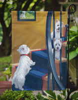Westie Going Up Flag Garden Size PPP3204GF
