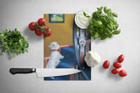 Westie Going Up Glass Cutting Board Large PPP3204LCB