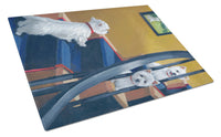 Buy this Westie Going Up Glass Cutting Board Large PPP3204LCB