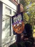 Westie Halloween Pumpkin Ride Flag Canvas House Size PPP3205CHF