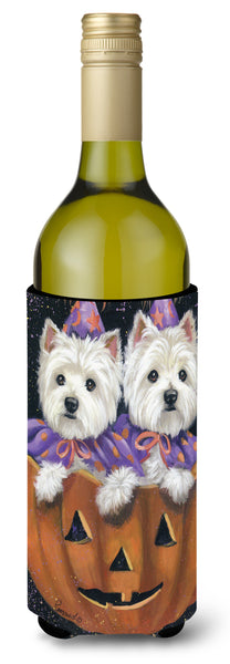 Buy this Westie Halloween Pumpkin Ride Wine Bottle Hugger PPP3205LITERK