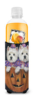 Westie Halloween Pumpkin Ride Ultra Hugger for slim cans PPP3205MUK