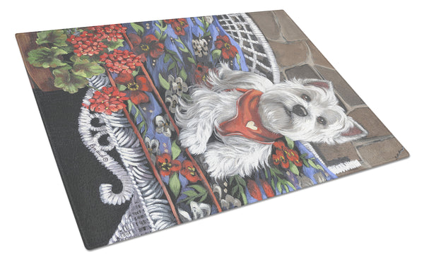 Buy this Westie Hannah Mae Glass Cutting Board Large PPP3206LCB