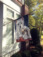Westie Rabbit Harmony Flag Canvas House Size PPP3207CHF