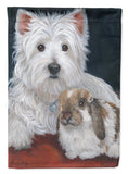 Buy this Westie Rabbit Harmony Flag Canvas House Size PPP3207CHF