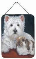 Buy this Westie Rabbit Harmony Wall or Door Hanging Prints PPP3207DS1216