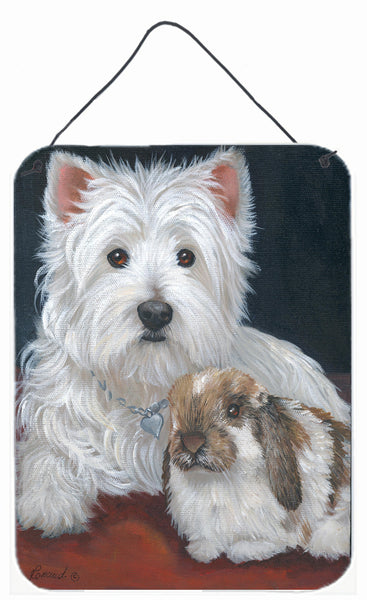 Buy this Westie Rabbit Harmony Wall or Door Hanging Prints PPP3207DS1216