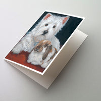 Buy this Westie Rabbit Harmony Greeting Cards and Envelopes Pack of 8