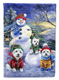 Buy this Westie Holiay Snowballs Flag Canvas House Size PPP3208CHF