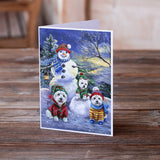 Westie Holiay Snowballs Greeting Cards and Envelopes Pack of 8