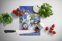 Westie Holiay Snowballs Glass Cutting Board Large PPP3208LCB