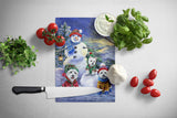 Westie Holiay Snowballs Glass Cutting Board Large PPP3208LCB