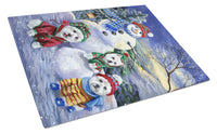 Buy this Westie Holiay Snowballs Glass Cutting Board Large PPP3208LCB