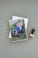 Westie Hot Rod Greeting Cards and Envelopes Pack of 8