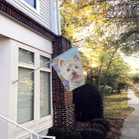 Westie Hydrangea Flag Canvas House Size PPP3210CHF
