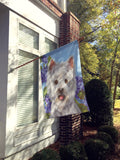 Westie Hydrangea Flag Canvas House Size PPP3210CHF