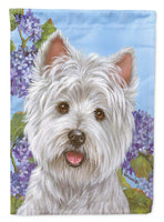 Buy this Westie Hydrangea Flag Canvas House Size PPP3210CHF